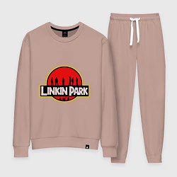 Костюм хлопковый женский Linkin Park: Jurassic Park, цвет: пыльно-розовый