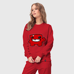 Костюм хлопковый женский Super Meat Boy, цвет: красный — фото 2