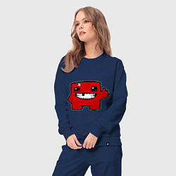 Костюм хлопковый женский Super Meat Boy, цвет: тёмно-синий — фото 2