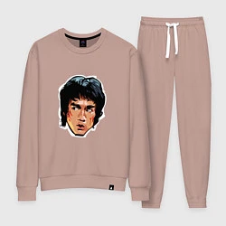 Костюм хлопковый женский Bruce Lee Art, цвет: пыльно-розовый