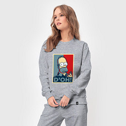Костюм хлопковый женский D'oh Poster, цвет: меланж — фото 2