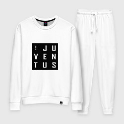 Костюм хлопковый женский Juventus FC: Black Collection, цвет: белый