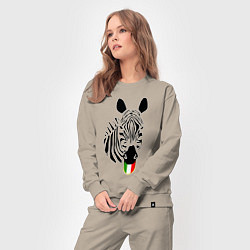 Костюм хлопковый женский Juventus Zebra, цвет: миндальный — фото 2