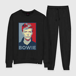 Костюм хлопковый женский Bowie Poster, цвет: черный
