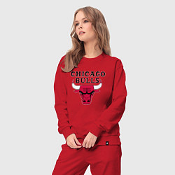 Костюм хлопковый женский Chicago Bulls, цвет: красный — фото 2