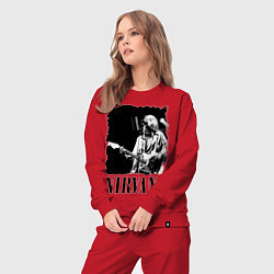 Костюм хлопковый женский Black Nirvana, цвет: красный — фото 2