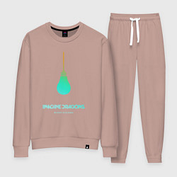 Костюм хлопковый женский Imagine Dragons: Night Visions, цвет: пыльно-розовый