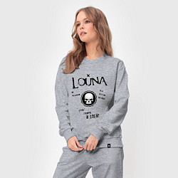 Костюм хлопковый женский Louna: Громче и злей, цвет: меланж — фото 2