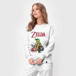 Костюм хлопковый женский Zelda: Tri force heroes, цвет: белый — фото 2