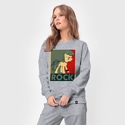 Костюм хлопковый женский Rock Pony, цвет: меланж — фото 2