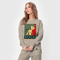 Костюм хлопковый женский Rock Pony, цвет: миндальный — фото 2