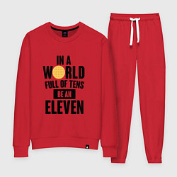 Костюм хлопковый женский Be A Eleven, цвет: красный