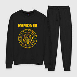 Костюм хлопковый женский Ramones, цвет: черный