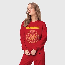 Костюм хлопковый женский Ramones, цвет: красный — фото 2