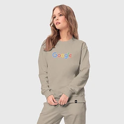 Костюм хлопковый женский Google, цвет: миндальный — фото 2