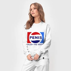 Костюм хлопковый женский Penis. Enjoy the taste, цвет: белый — фото 2