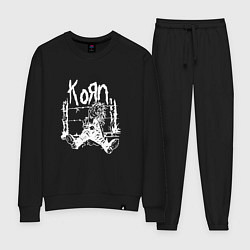 Костюм хлопковый женский Korn, цвет: черный