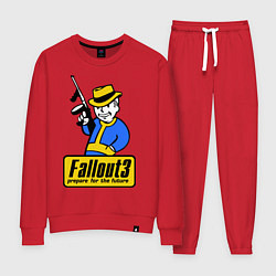 Костюм хлопковый женский Fallout 3 Man, цвет: красный