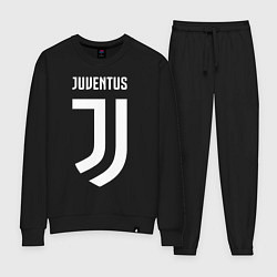 Костюм хлопковый женский FC Juventus, цвет: черный