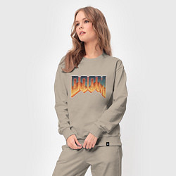 Костюм хлопковый женский DOOM, цвет: миндальный — фото 2