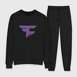 Костюм хлопковый женский Faze Clan Ultraviolet, цвет: черный