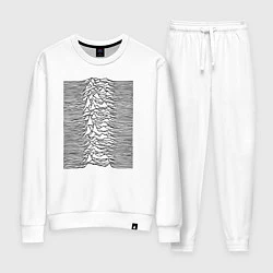 Костюм хлопковый женский Unknown Pleasures, цвет: белый