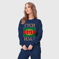 Костюм хлопковый женский Гуси Гуси, цвет: тёмно-синий — фото 2