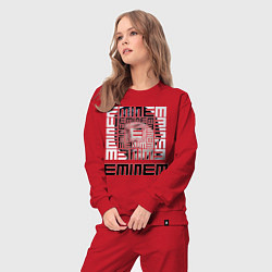 Костюм хлопковый женский Eminem labyrinth, цвет: красный — фото 2