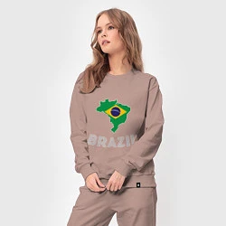 Костюм хлопковый женский Brazil Country, цвет: пыльно-розовый — фото 2