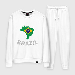 Костюм хлопковый женский Brazil Country, цвет: белый