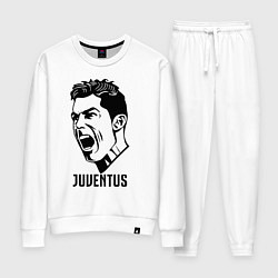 Костюм хлопковый женский Juve Ronaldo, цвет: белый