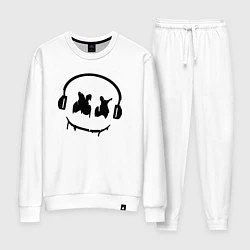 Костюм хлопковый женский Marshmello Music, цвет: белый