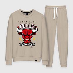 Костюм хлопковый женский Chicago Bulls est. 1966, цвет: миндальный