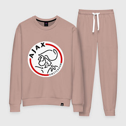 Костюм хлопковый женский Ajax FC, цвет: пыльно-розовый