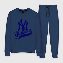 Костюм хлопковый женский NY - Yankees, цвет: тёмно-синий