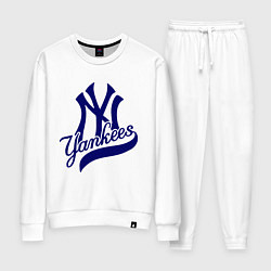 Костюм хлопковый женский NY - Yankees, цвет: белый