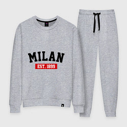 Костюм хлопковый женский FC Milan Est. 1899, цвет: меланж