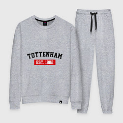 Костюм хлопковый женский FC Tottenham Est. 1882, цвет: меланж