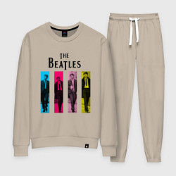 Костюм хлопковый женский Walking Beatles, цвет: миндальный