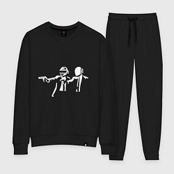 Костюм хлопковый женский Daft Punk, цвет: черный