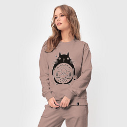 Костюм хлопковый женский Narute Totoro, цвет: пыльно-розовый — фото 2