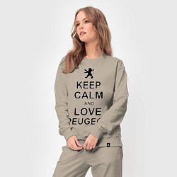 Костюм хлопковый женский Keep Calm & Love Peugeot, цвет: миндальный — фото 2