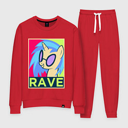 Костюм хлопковый женский DJ Pon-3 RAVE, цвет: красный