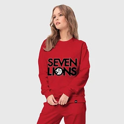 Костюм хлопковый женский 7 Lions, цвет: красный — фото 2