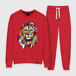 Костюм хлопковый женский Lion Art, цвет: красный