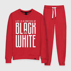 Костюм хлопковый женский Juventus: Black & White, цвет: красный
