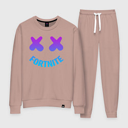 Костюм хлопковый женский FORTNITE x MARSHMELLO, цвет: пыльно-розовый