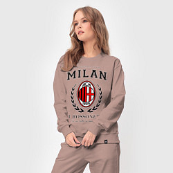 Костюм хлопковый женский Milan: I Rossoneri, цвет: пыльно-розовый — фото 2