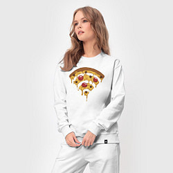 Костюм хлопковый женский Wi-Fi Pizza, цвет: белый — фото 2