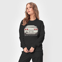 Костюм хлопковый женский Nissan Skyline R32, цвет: черный — фото 2